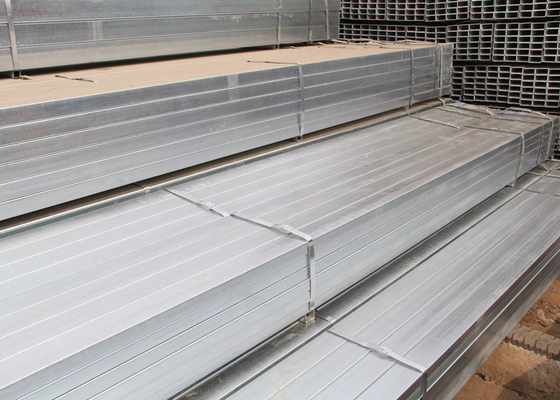 OEM Rectangular Galvanized Pipe 5.8m Welded Cold Rolled Q195