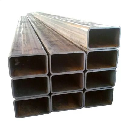 Square Rectangular A369 Black Steel Pipes 6m Hot Rolled For Construction Building Material