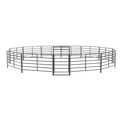 5.8m-12m Gi Pipe Oval Round Galvanized Livestock Fencing 1.8mx2.1m