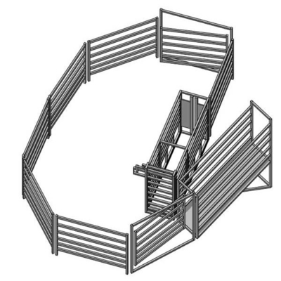 Power Coated Cattle Panel Pipe Fence 1.8m High Low Carbon Steel