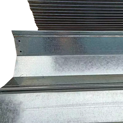 PE Film Greenhouse Metal Frame Parts Multi Span Greenhouse Rain Gutters With Lock Channel