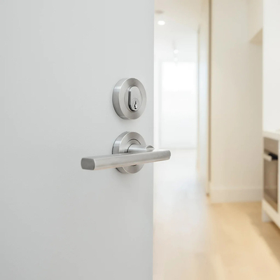 AISI 304 Stainless Steel Door Handle Chrome Finished Zinc Alloy Door Handles