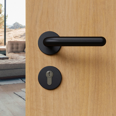 Zinc Alloy Electroplated Gold Door Handle Powder Coated Brown Chrome