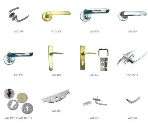Zinc Alloy Steel Door Handles EN1906 European Door Handle For Wooden Doors