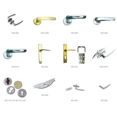 OEM Push Pull Internal Door Handle Brushed Nickel Zinc Alloy Finish