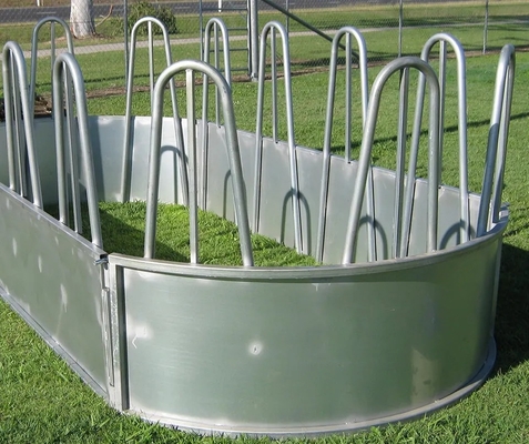 50*40*3mm Square Tube Cow Headlock 0.9m High ABS PP Steel For Horse Stable