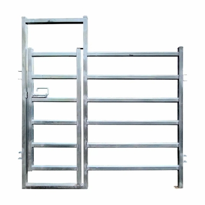 2x4 Horse Fence Panels Galvanized Portable Cattle Fence Panels Man Gate For Corral Farm