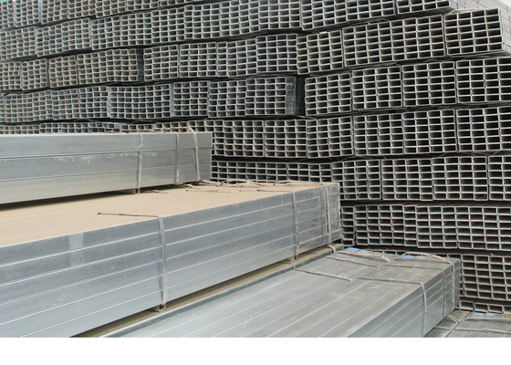OEM Rectangular Galvanized Pipe 5.8m Welded Cold Rolled Q195